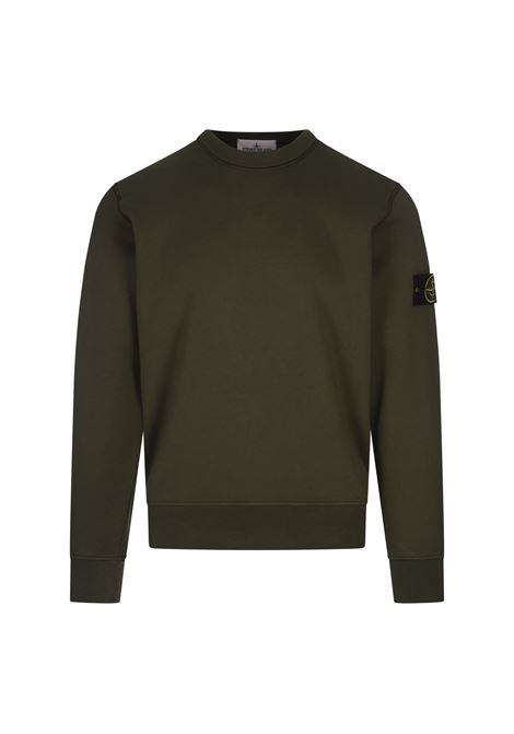 Felpa In Pile Di Cotone Organico Verde Militare STONE ISLAND | K1S156100044-S0051V0054